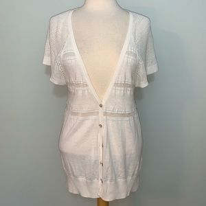 Banana Republic white boyfriend cardigan